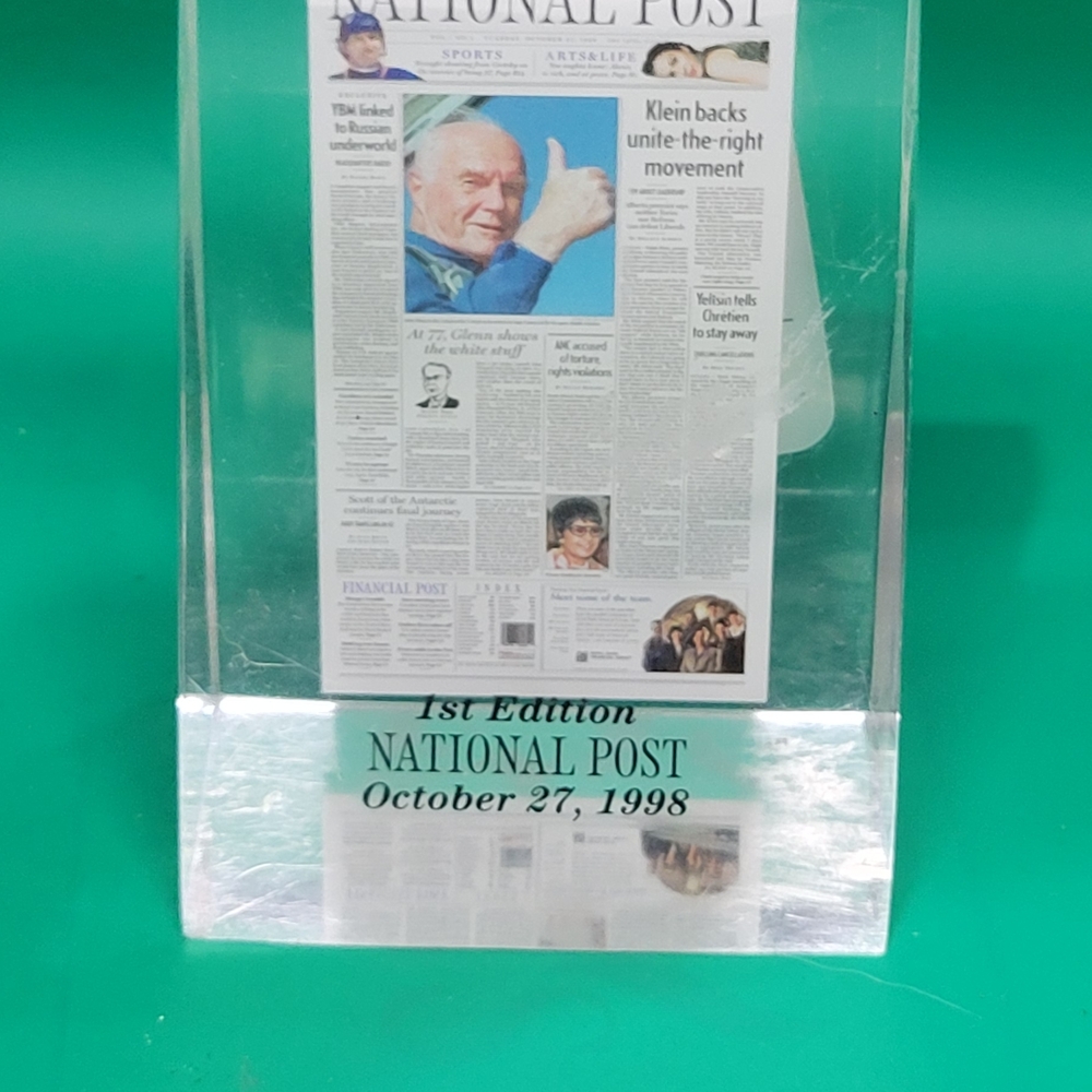 National Post 1st Edition Acrylic Block